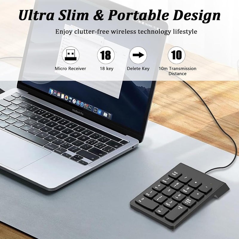 LOOBOAKY USB Number Pads, Numeric Keypad, Numpad, 10 Key Keyboard Number Pad for Laptop Desktop Computer PC, Suit Financial Accounting, Calculate Office Travel & Home - Image 5